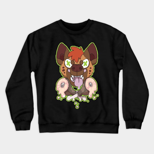 Hyena & Crossbones Crewneck Sweatshirt by goccart